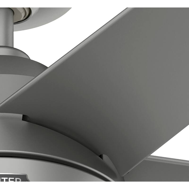 Hunter 52" Skyflow Outdoor Ceiling Fan w/ LED Light Kit, Wall Control - Coastal Modern Contemporary - WeatherMax - WET-RATED!