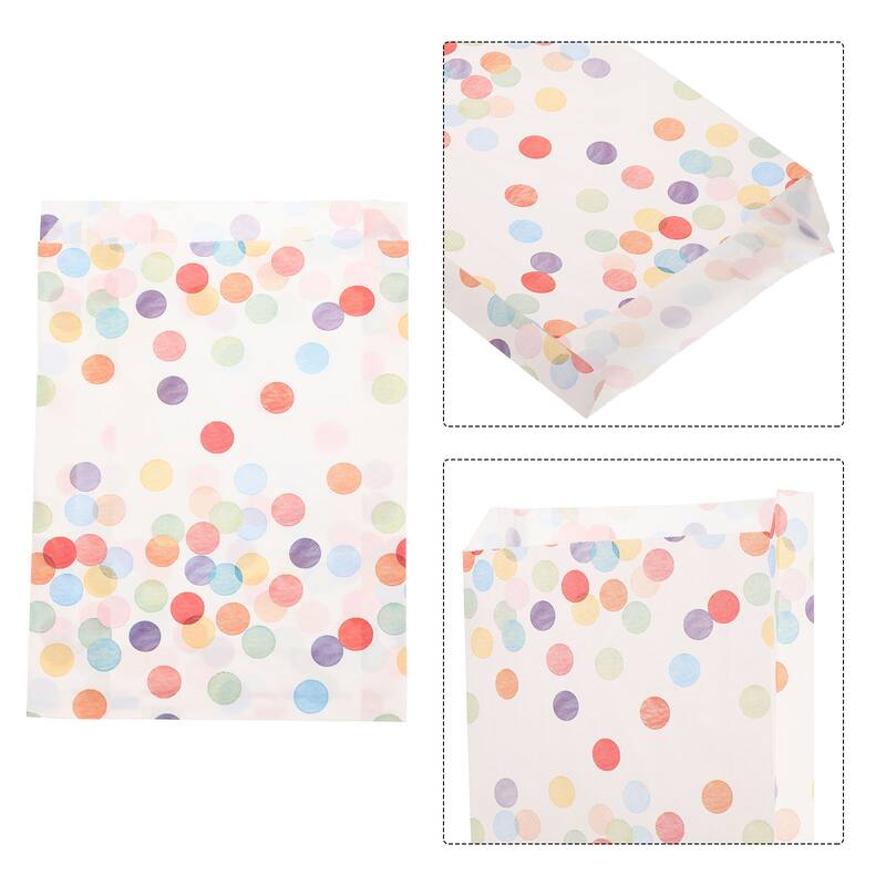 100pcs Paper Sandwich Bags Paper Lunch Bags Multicolor Spot