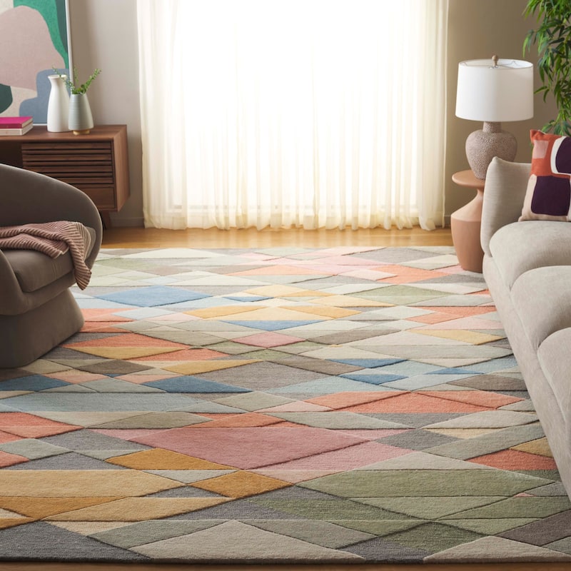 SAFAVIEH Handmade Rodeo Drive Hyrije Mid-Century Modern Wool Rug
