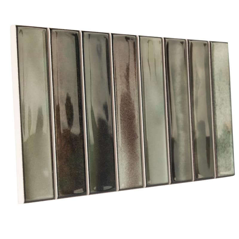 Merola Tile Borealis Green 5-7/8" x 11-3/4" Ceramic Wall Tile