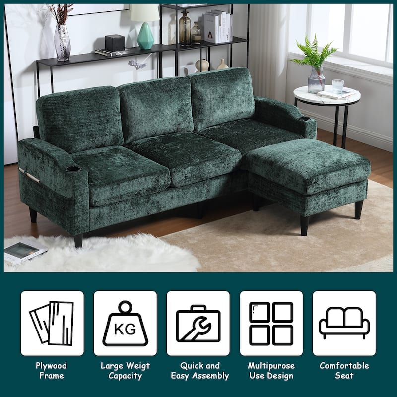 HOMEFUN storage sofa /Living room sofa cozy sectional sofa
