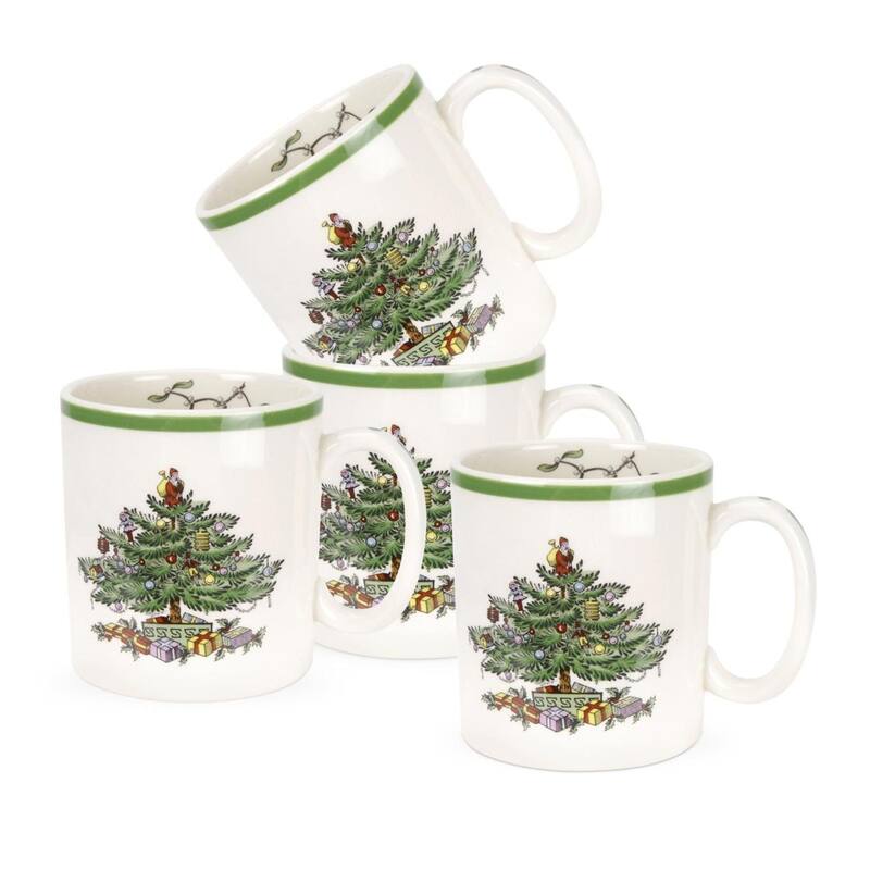 Spode Christmas Tree Mug - 4 Piece