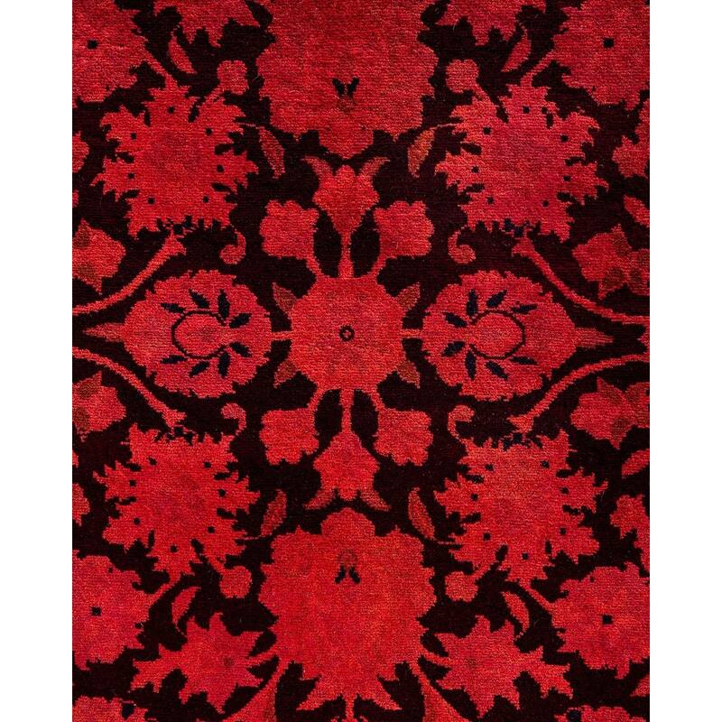 Contemporary Overdyed Wool Hand Knotted Area Rug - 3' 3" x 5' 4"