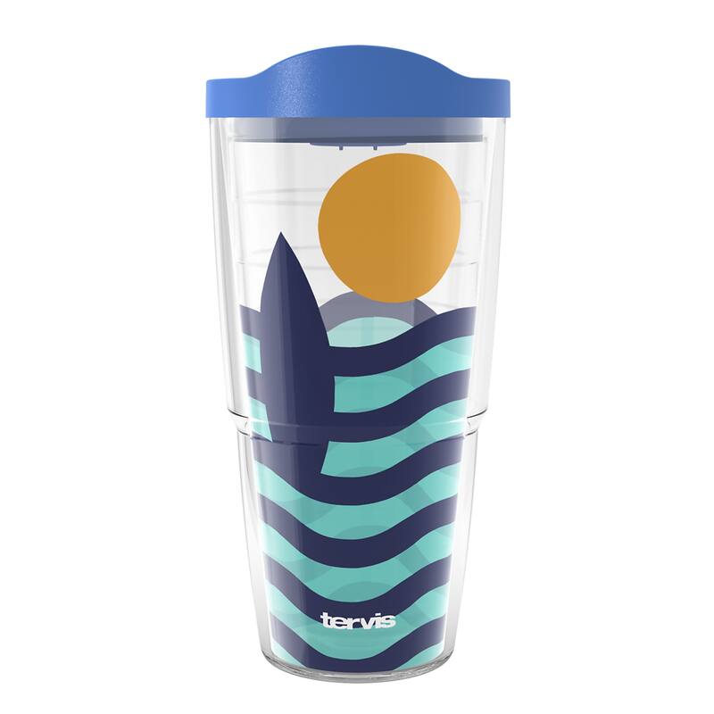 Tervis Surf High Tide Made in USA Double Walled Insulated Travel Tumbler, Classic