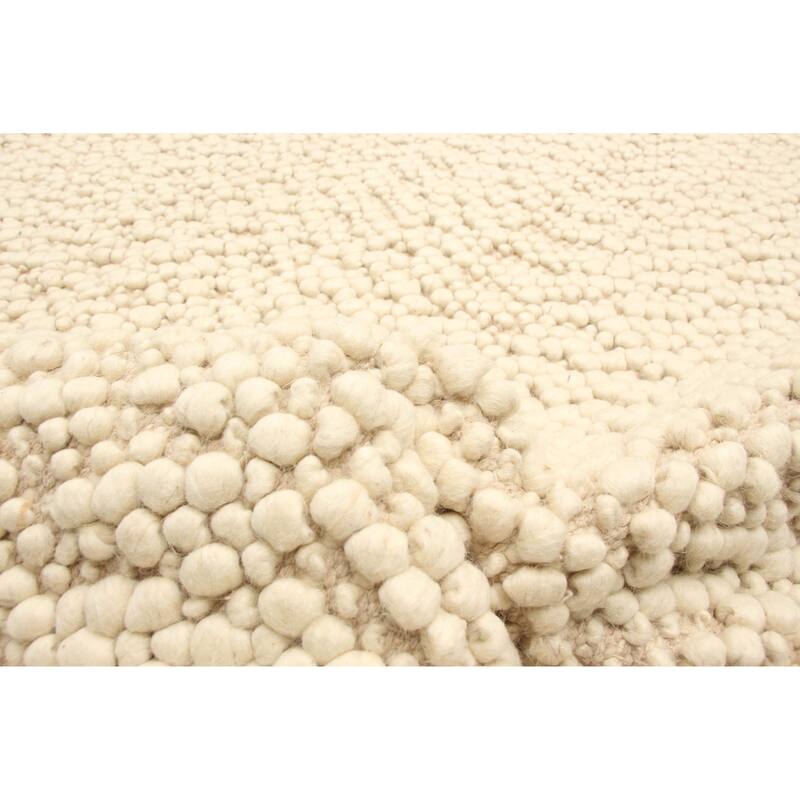 ECARPETGALLERY Braid weave Sienna Cream Wool Rug - 5'3 x 7'7