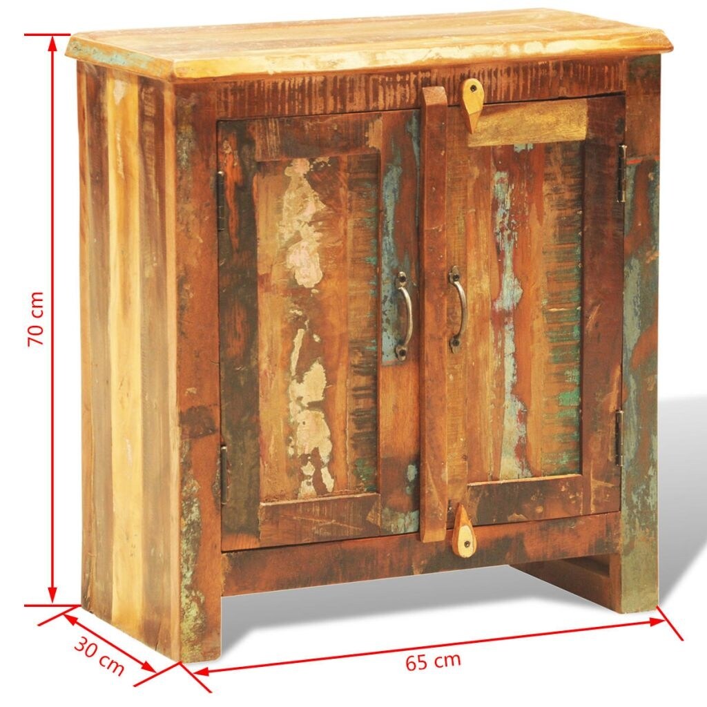 Shop Vidaxl Reclaimed Cabinet Solid Wood With 2 Doors Vintage