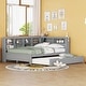 preview thumbnail 17 of 54, Multi-Shelf Daybed Bookcase Bed Frame with Trundle Bed