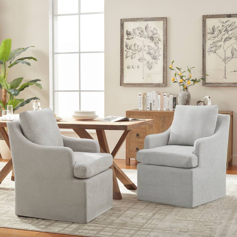 Upholstered Dining Chairs, Modern Kitchen Chairs Dinner Chairs with 4 Casters