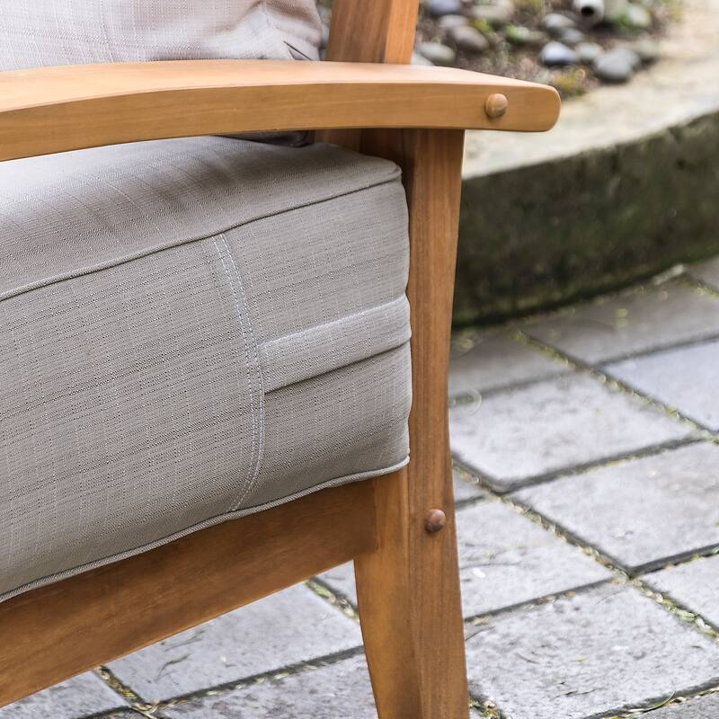 Cambridge Casual Leon 5-Piece Teak Patio Conversation Set with Cushions