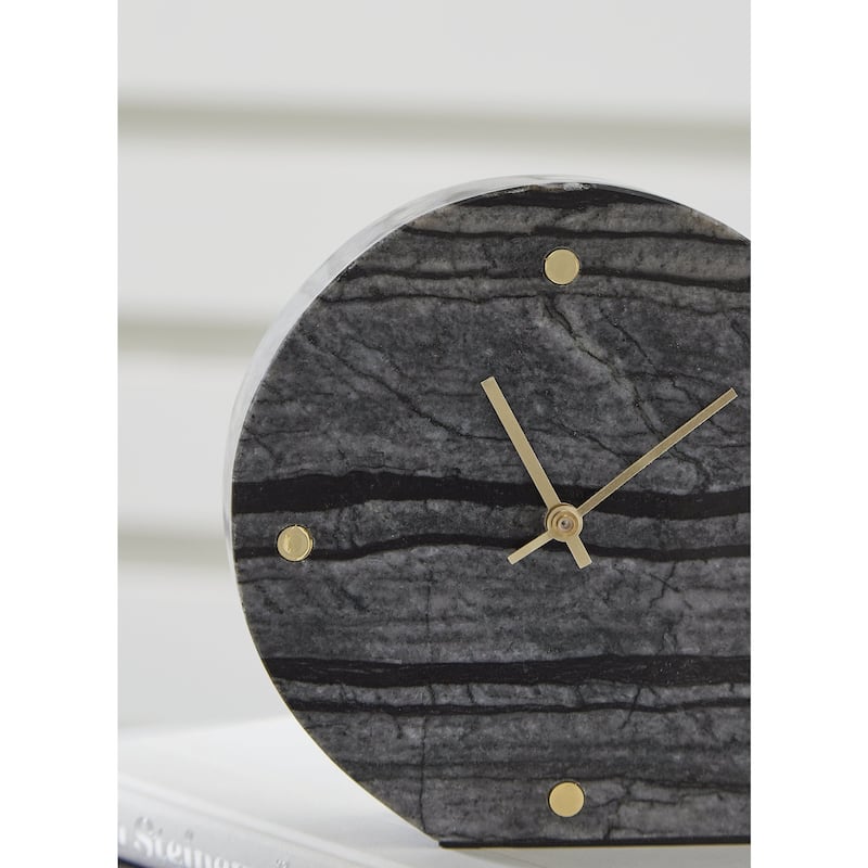 Signature Design by Ashley Janmour Black Table Clock (Set of 2) - 5.88" W x 1.63" D x 6" H