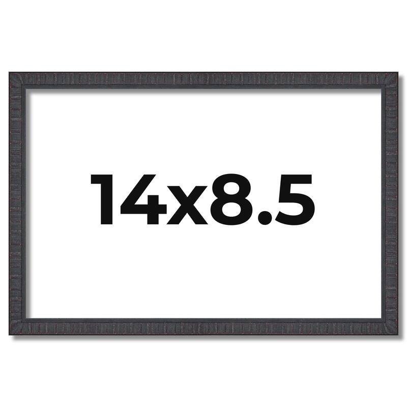 14x8.5 Frame Brown Solid Wood Picture Frame - Complete Modern Photo