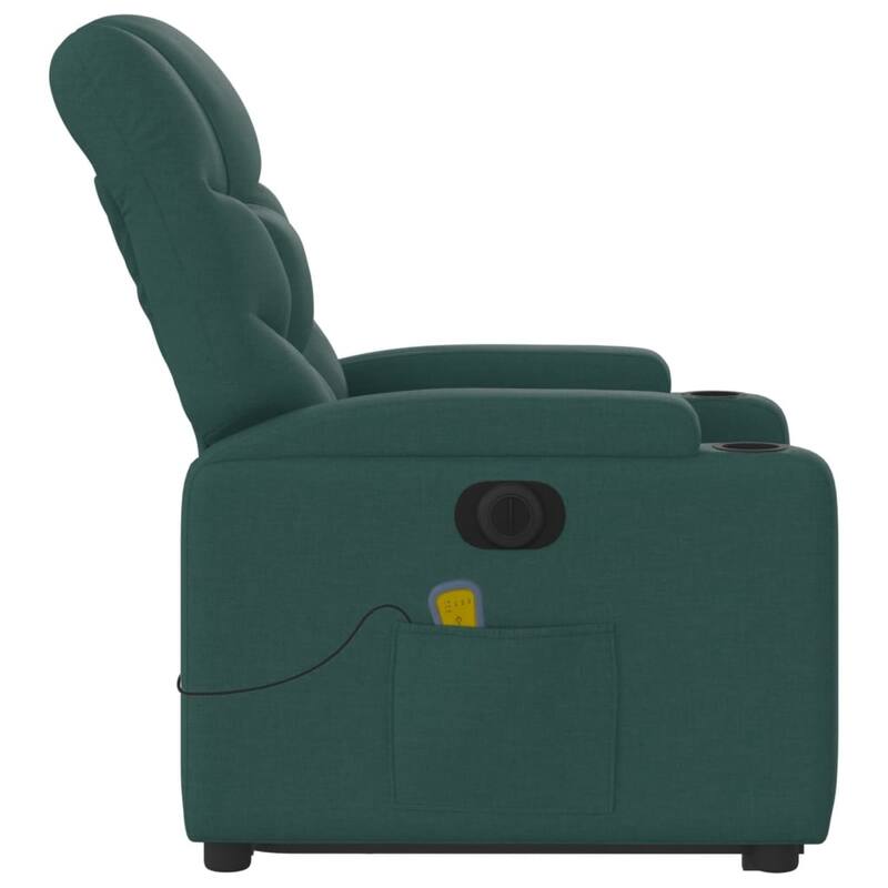vidaXL Stand up Massage Recliner Chair Light Gray Fabric