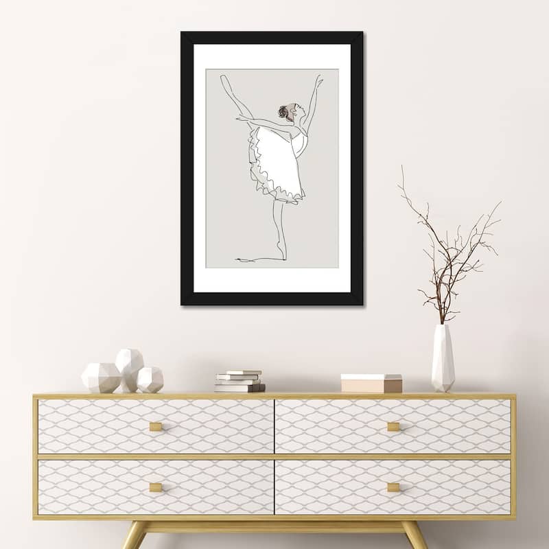 iCanvas "Inspired Stone Ballerina Line" by Pixy Paper