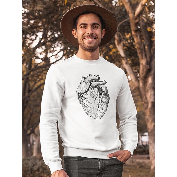 Heart Hand Draw Style Sweatshirt Men's -Image by Shutterstock