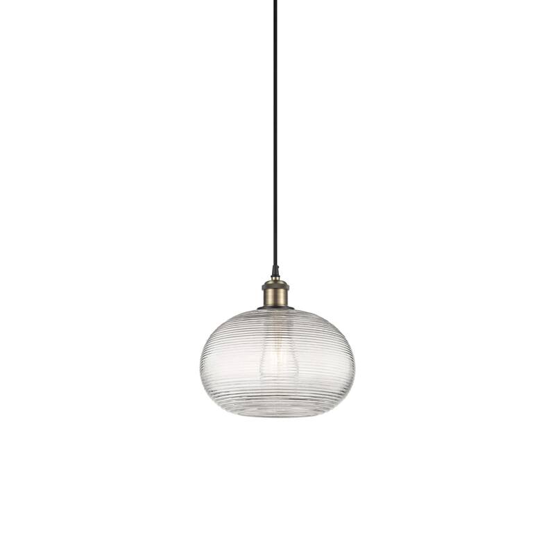 Innovations Lighting 516-1P-10-10 Ithaca Pendant Ithaca 10" Wide - Black Antique Brass
