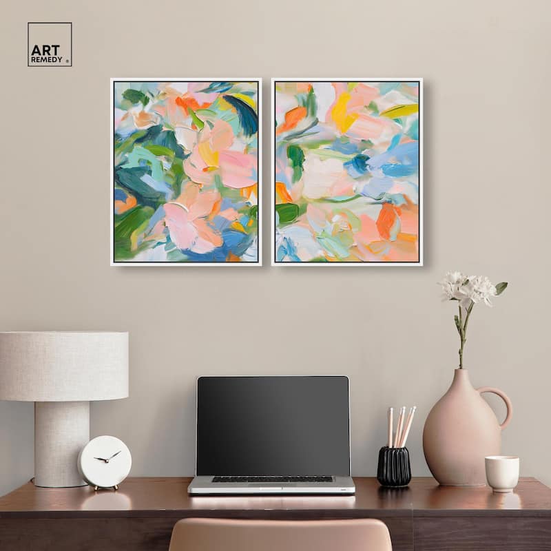 Chromatic Layers Canvas Set of 2 by Art Remedy