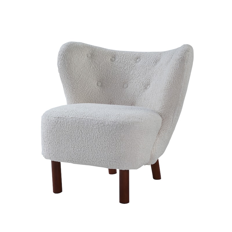 31" Armless Accent Chair with Tufted Back