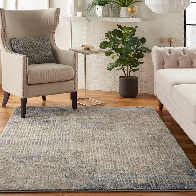 Moroccan Celebration Modern Farmhouse Area Rug - 3' 10" x 5' 10" - Ivory/Grey - Rectangle