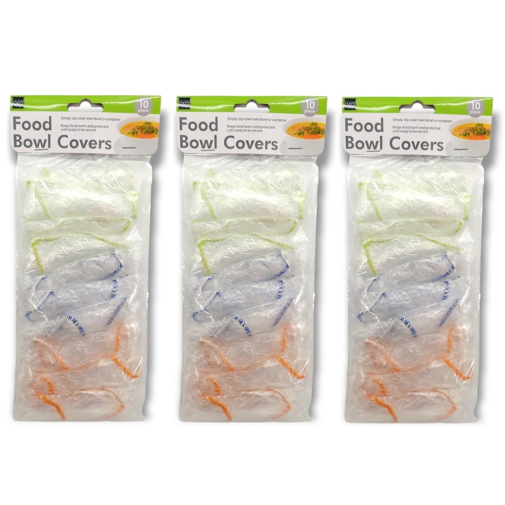 Handy Housewares 10-Piece Reusable Fitted Food Bowl Cover Set - Includes 3 Sizes Fitting From 7" to 14" Bowls