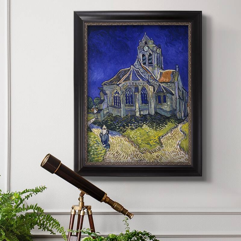 the church at auvers  Premium Framed Canvas- Ready to Hang