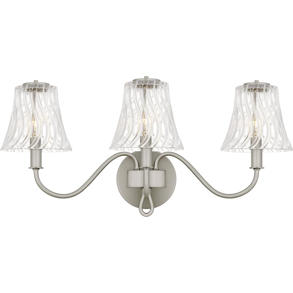McKinney 3-Light Brushed Nickel Bath Light