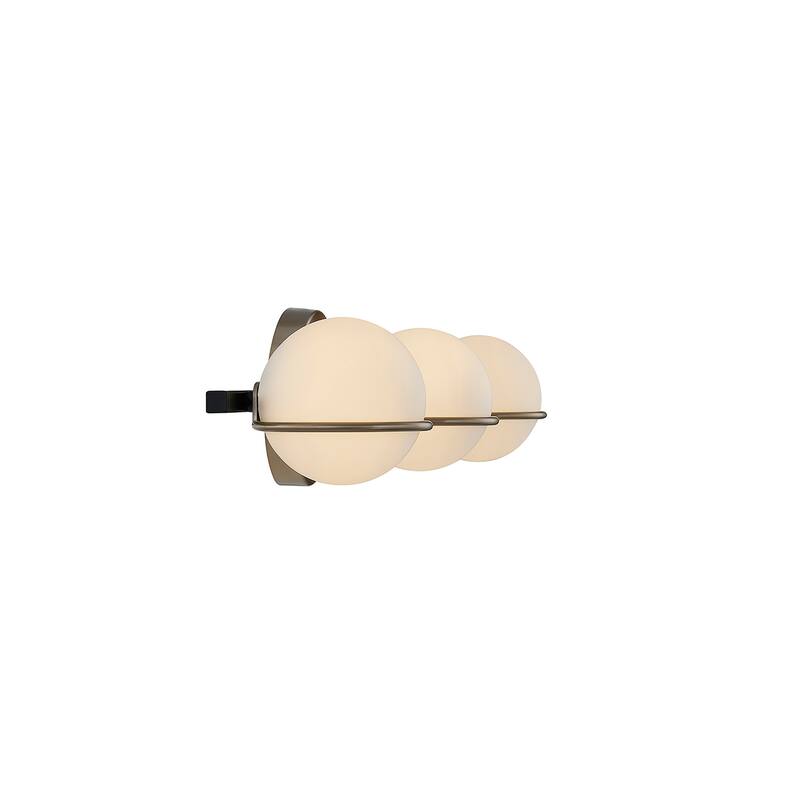 Justice Design Group EVOLV Fusion Centric 3-Light Bath Bar with Opal Glass Shade