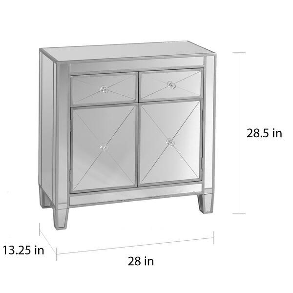 Shop Dalton 2 Door Mirrored Accent Cabinet Overstock 22695710
