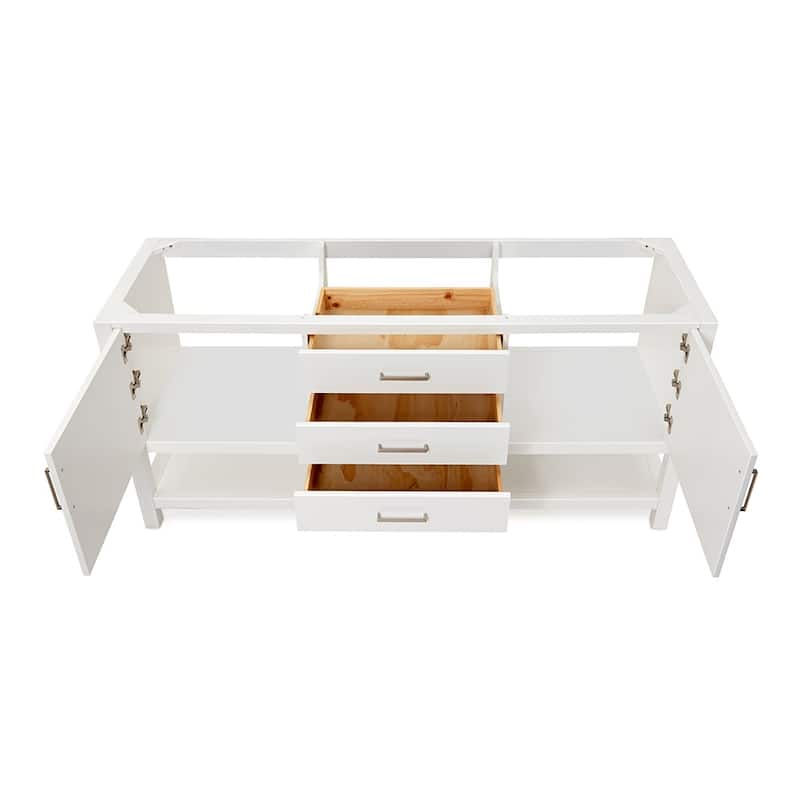 Ariel R072D-BC Bayhill 72" Double Free Standing Vanity Cabinet Only