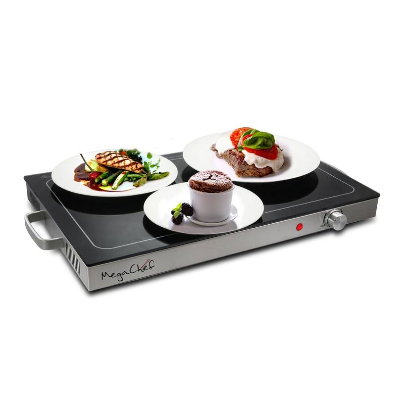 MegaChef 25in Length Electric Warming Tray with Adjustable Temperature