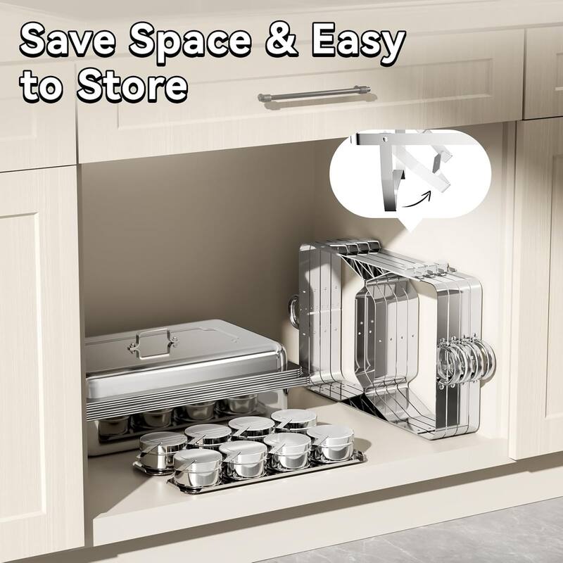 4 Pack Chafing Dish Buffet Set, 8QT Stainless Steel 1/2 Size Pan Chafing Dish, Chafers and Buffet Warmer Sets for Wedding