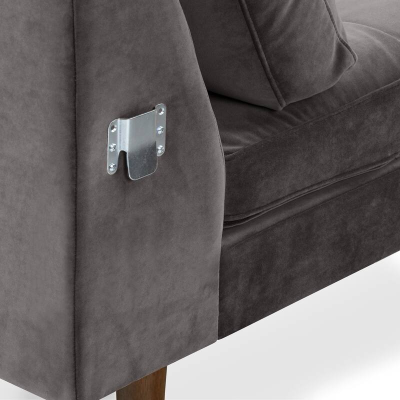 Poly and Bark Napa Fabric Left Sectional Sofa