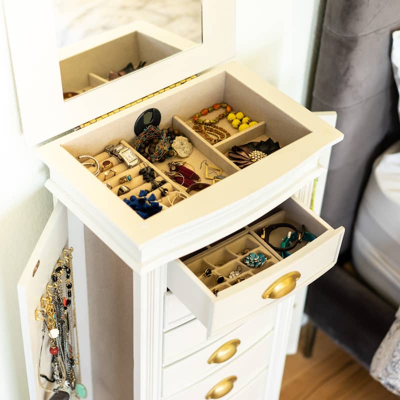 Hives & Honey Hillary White Jewelry Armoire