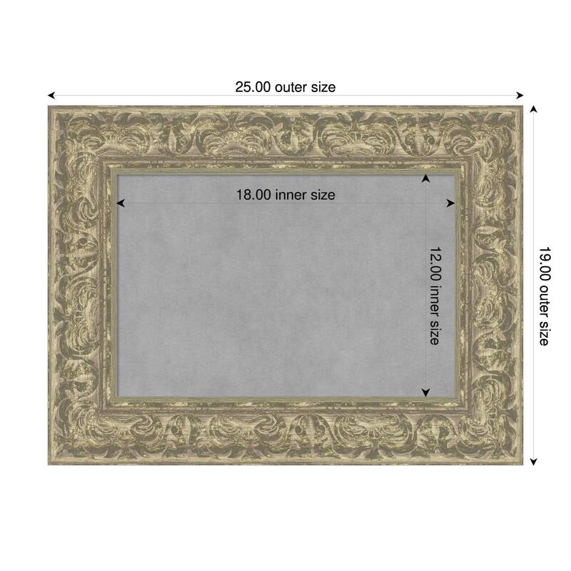 Amanti Art Luxe Antique Silver Framed - 25 x 19 in