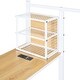 preview thumbnail 11 of 15, White Full Size Metal House Bed Frame w/Desk Power Outlets USB Ports