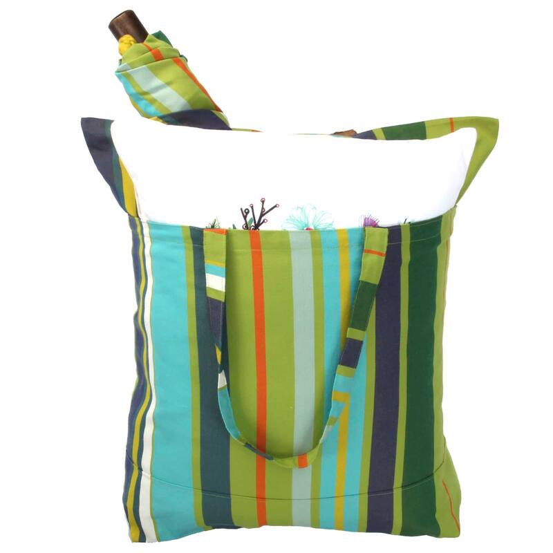 Magnolia Casual Swing Set 4 piece - Citrus Stripe w/ Cat with Daisies