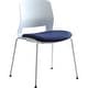 preview thumbnail 1 of 4, Lorell Arctic Series Stack Chairs - 2/CT Blue