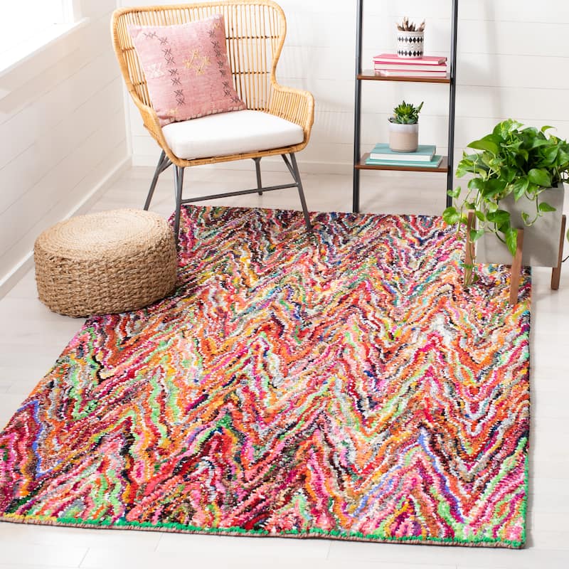 SAFAVIEH Handmade Nantucket Krishna Contemporary Cotton Rug