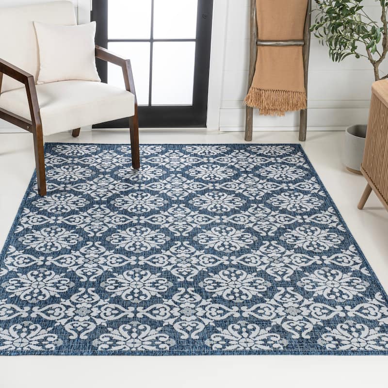JONATHAN Y Maribel Traditional Mediterranean Tile Design Indoor/Outdoor Area Rug