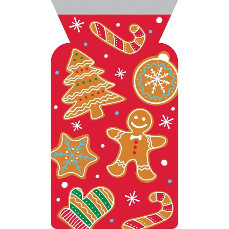 Gingerbread Christmas Party Favor Bags - 9" - Club Pack of 144