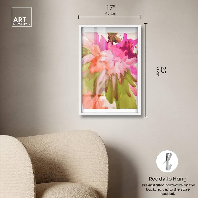 Vibrant Fluidity Floral IV Shadowbox by Art Remedy