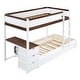 preview thumbnail 18 of 53, Twin-Over-Twin Bunk Bed with Twin size Trundle, Storage and Desk,Multifunctional Bunk Bed With Storage