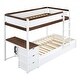 preview thumbnail 18 of 53, Twin-over-Twin Bunk Bed with Twin size Trundle, Storage and Desk,