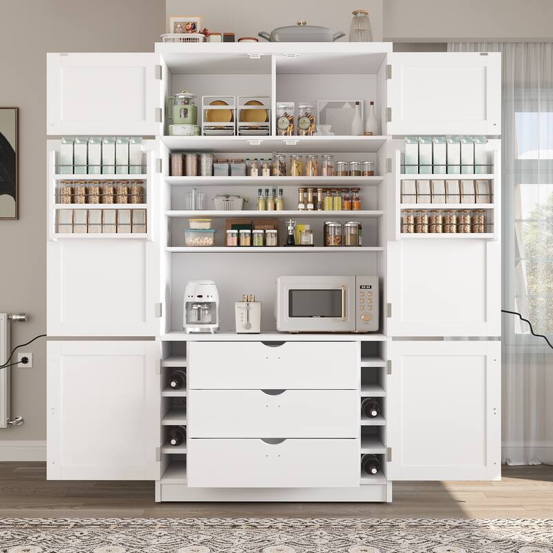 80.1'' Tall Freestanding Kitchen Pantry