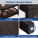 preview thumbnail 52 of 51, Moasis Farmhouse Coffee Table with Shelf, 2-Tier Center Table for Living Room