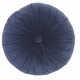 preview thumbnail 1 of 1, Dark Blue Tufted Round Throw Pillow