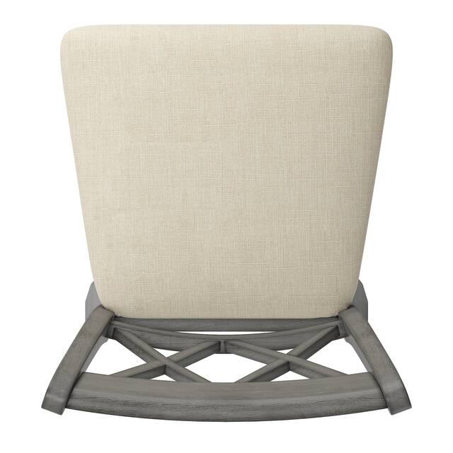 Eleanor Double X Back Wood Swivel Bar Stool by iNSPIRE Q Classic