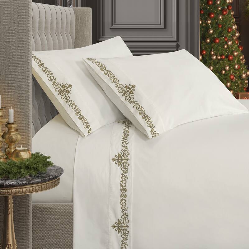 J. Queen New York Noelle Christmas Sheet Set - Cal King