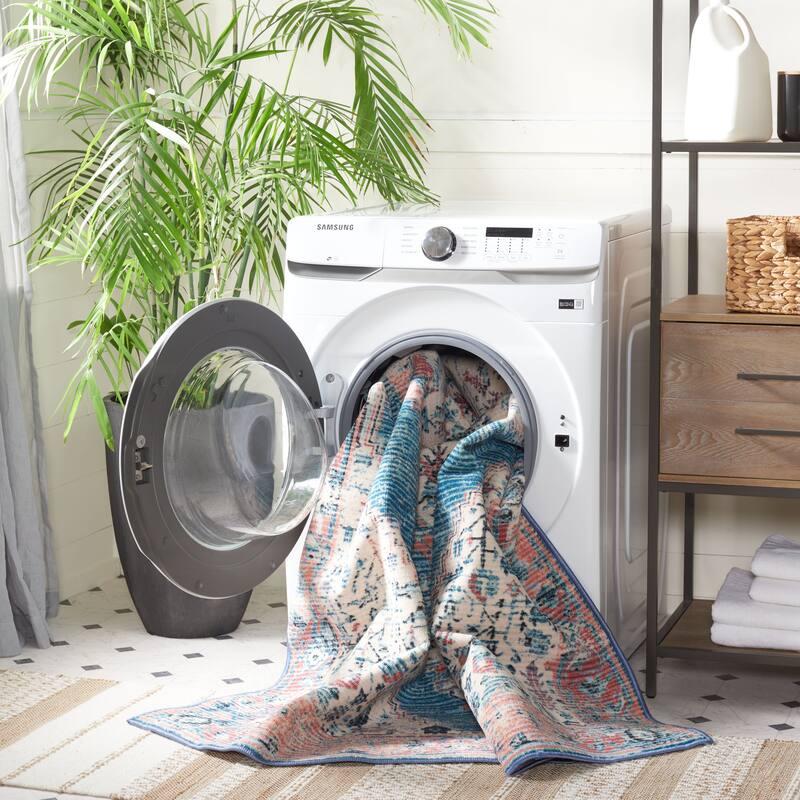 SAFAVIEH Journey Machine Washable Slip Resistant Sharyl Boho Medallion