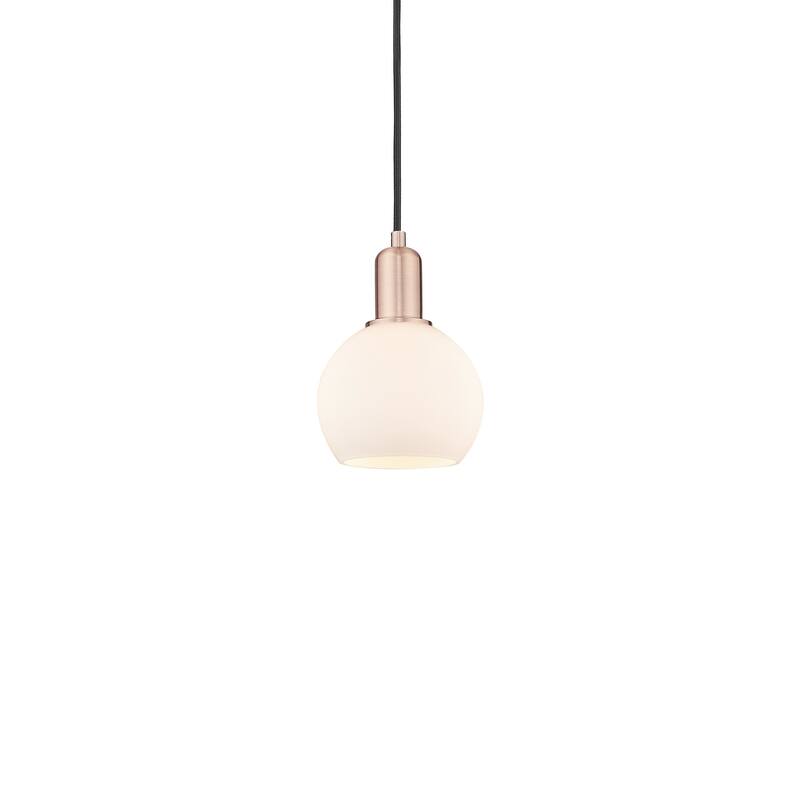 Innovations Lighting 716-1P-9-6 Athens Pendant Athens 6" Wide Mini - Antique Copper / Matte White