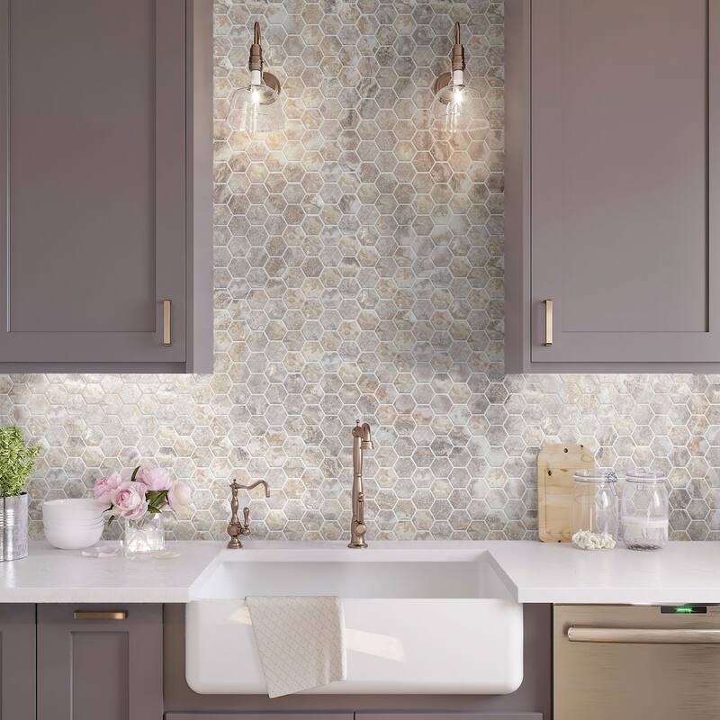 Apollo tile 9" x 13" Splendor Polished Light Taupe Beige Porcelain Tile (7.09 sq ft/case) - 9 Pack
